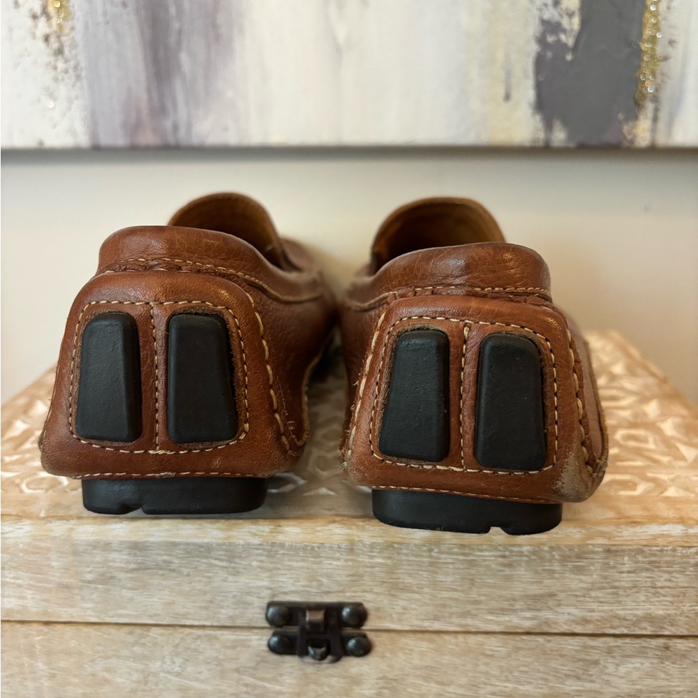 Mercanti Fiorentini | Tan Leather Slip-On Loafers - Picture 5 of 11